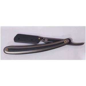 Professional Straight Edge Barber <b>Razor</b> Heavy Duty Stainless Steel <b>Single</b> <b>Blade</b> Clip Type Classic Barber Shop Face Wood Handle - Product Image 2
