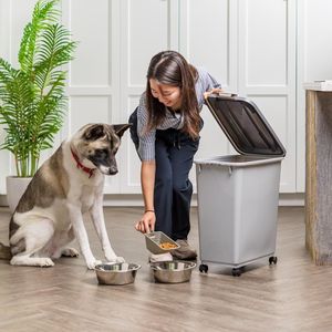 Contenitore per Cibo per Cani da 2 Tazze con Ruote, Coperchio Ermetico e Paletta Integrata, Capacità fino a 18 kg, Contenitore per Alimenti per Animali Domestici, Ciotole e Mangiatoie - Product Image 5