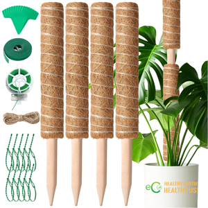 Postes de Fibra de Coco Natural - Postes de Musgo Biodegradables Premium para Plantas Trepadoras y Soporte de Enredaderas - Product Image 2