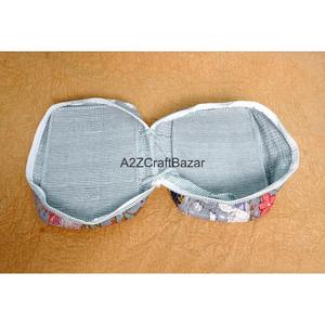 Ensemble de trousses de maquillage écologiques en coton durable, légères, réutilisables, avec fermeture éclair, petites, rayées, pour voyage - Product Image 4