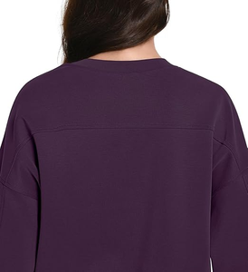 Sudaderas de Algodón con Logotipo Personalizado de Moda Urbana Exclusiva para Mujer, Sudadera Corta de Cuello Redondo con Forro Polar - Product Image 6