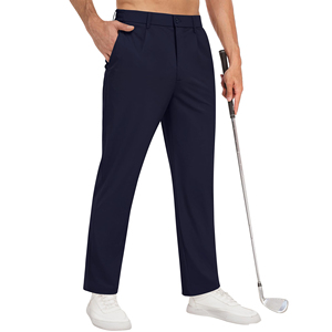 Pantalon de golf pour homme, coupe athlétique, extensible, multi-poches, tissu respirant, look moderne, coupe droite. - Product Image 2