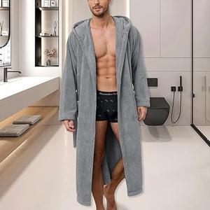 Albornoces de Lujo al por Mayor 100% Algodón, Esponjosos, Unisex, de Pelo Largo, Terciopelo, Transpirables, de Felpa para Hombres y Mujeres, Ropa de Dormir - Product Image 3