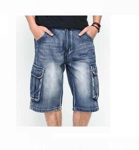 Men's Vintage-Style Black Loose Light Washed Denim Shorts High Waisted Wide Leg Pants Knitted Craft Pocket <b>Windproof</b> 100% Cotton - Product Image 2