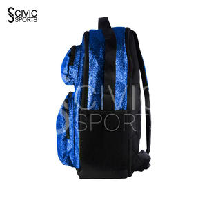 Sac à dos vintage imperméable unisexe pour enfants et adolescents Civic Sports Glitter Sparkly Sequin Stars 20-36L Sac d'école noir - Product Image 2