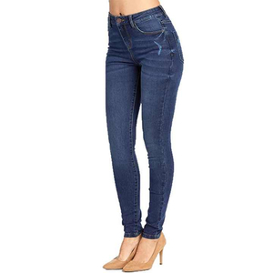 Jeans de Mezclilla Ajustados de Cintura Alta para Mujer, Moda 2026, Casuales, con Logotipo Personalizado, Corte Regular, 100% Algodón, Ecológicos, de Secado Rápido - Product Image 2