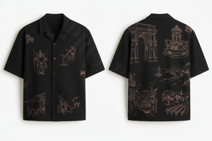 Camisa de Vestir Casual de Manga Corta Transpirable al por Mayor, Diseño Personalizado Estampado, Ropa de Playa de Verano, Camisa de Vestir Ligera de Corte Holgado - Product Image 2