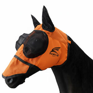 Masque anti-mouches pour chevaux de haute qualité avec protection UV, confortable, respirant, élastique, avec oreilles protégées et couvre-yeux en maille - Product Image 2