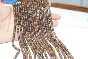 Cuentas de Rondelle facetadas de andalucita natural 5-6mm 13 pulgadas hebra para la fabricación de piedras preciosas joyas naturales - Product Image 5