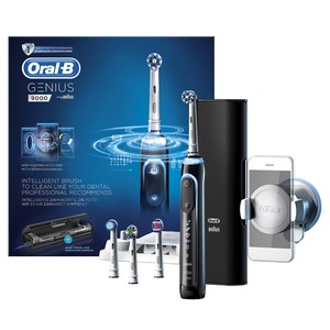 Cepillo de Dientes Eléctrico Premium Oral B Genius 9000 Negro Medianoche con Tecnología Inteligente Bluetooth y Múltiples Modos de Cepillado - Product Image 2
