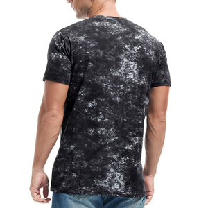 เสื้อยืดคอกลมแขนสั้นผู้ชายลายมัดย้อม ทรงปกติ สวมใส่สบาย ผลิตจากผ้าฝ้ายเจอร์ซีย์ถัก 100% ดีไซน์ลายพิมพ์ - Product Image 2