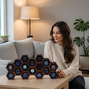 Caja de Presentación de Madera para Relojes de Lujo, Organizador de Exhibición de Relojes de Madera con Cerradura y Llave de AYAANS - Product Image 3