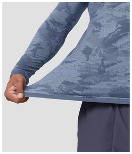 Nouveau T-shirt de sport pour homme 2026, à manches longues, respirant, séchage rapide, anti-transpiration et anti-plis, motif uni - Product Image 5