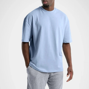Camiseta Oversize de Hombre con Hombros Caídos, Cómoda, de Algodón Suave, Ajuste Holgado, Ropa Casual de Moda para Hombre - Product Image 3