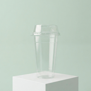 12 16 20oz Disposable Bubble Boba Tea Takeaway <b>Drinking</b> <b>Cup</b> Juice Iced Coffee <b>Plastic</b> <b>Cup</b> with Lid - Product Image 1