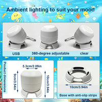Alimenté par USB 360 °   Projecteur de Nuit à Ondes Océaniques Rotatives 5D Holographique Dynamique pour Chambre d'Enfant et Fête d'Anniversaire