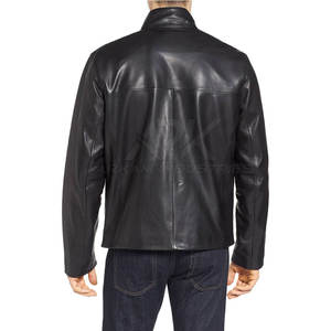 Chaqueta de Cuero de Talla Grande para Hombre, Chaqueta de Cuero para Uso en Exteriores, Chaqueta de Cuero con Cuello Alto - Product Image 3