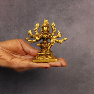 Figura de Amán de Varahi en Latón Chapado en Oro, Estatua Religiosa Pulida, Adorno Decorativo para el Hogar - Product Image 6