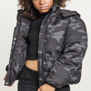 <b>Women</b>’s Premium Printed <b>Camo</b> Puffer Winter <b>Jacket</b> Custom Casual Wear For <b>Women's</b> Windproof Zipper Closure With Side Pockets - Product Image 5