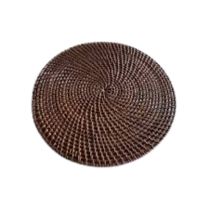 Holiday Gala Rattan <b>Placemat</b> Hand-Woven Round Table Decoration for Festive Party Decor Premium Woven Plate - Product Image 1