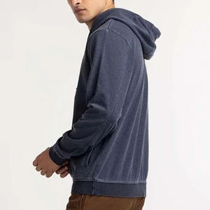 Sweat à capuche demi-zippé superposé de qualité supérieure pour l'hiver avec impression numérique, 100 % coton velours, coupe oversize pour homme - Prix de gros - Product Image 3