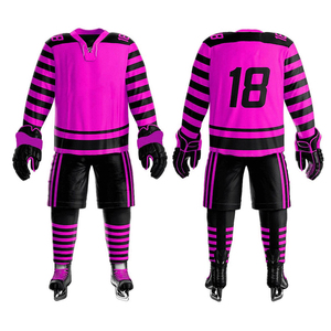 High Quality Breathable Anti-Bacterial Eco-Friendly Team Sports Sublimation Ice Hockey Uniform Oversized Sportswear Polyester - Product Image 3