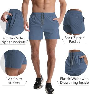 Men's Running Breathable Workout Gym <b>Athletic</b> Shorts Woven Fitness Custom Logo 5 Inch Casual Man Sportswear Shorts - Product Image 4