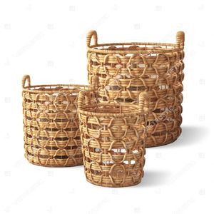TWISTED ROPE <b>Toy</b> Organizer Home <b>Baskets</b> Water Hyacinth <b>Basket</b> Home Organization Products Home <b>Storage</b> - Product Image 3