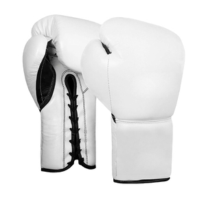 Guantes de Boxeo Unisex Ajustables con Cordones Personalizados, de Cuero Genuino, para Entrenamiento, Sparring y Combate, Calidad Profesional de Fábrica OEM ODM - Product Image 1