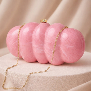 Elegant Pink <b>Puff</b> Acrylic Clutch <b>Bag</b> Elegant Evening Handbag for Women Special Occasions - Product Image 6