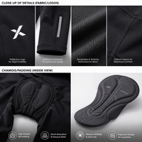 Pantalones de Ciclismo Unisex X Sports City Premium, Ajuste Aerodinámico, Secado Rápido, Transpirables, Anti-UV, Elásticos en Cuatro Direcciones, Poliéster/Nailon