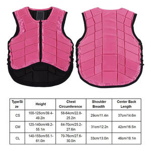 Gilet de sécurité équestre pour enfants, équipement de protection léger rembourré en mousse pour l'équitation, en vrac, HASHIR INTERNATIONAL HI-HV-02, réutilisable - Product Image 2