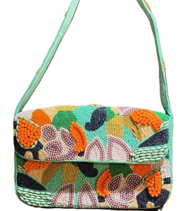 Customized Golf Theme Seed Beaded Embroidery Women Shoulder <b>Bag</b> Mixed Colors Letterpress Printed Sports Event Party Festive - Product Image 6