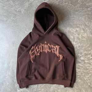 Sudadera con Capucha Extra Grande, Estilo Gótico, con Logotipo en Relieve, para Hombre, de Poliéster/Algodón, Jersey French Terry, con Bolsillo, Corte Regular, Estilo Invernal - Product Image 3