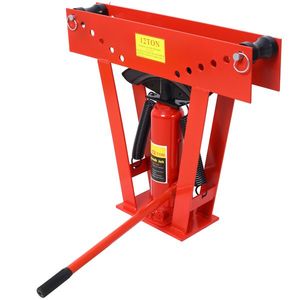 Cintreuse de tuyaux hydraulique manuelle de 12 tonnes pour tuyauterie et tubes d'échappement, avec 6 matrices et rouleaux réglables pour le cintrage à 90 et 180 degrés - Product Image 4