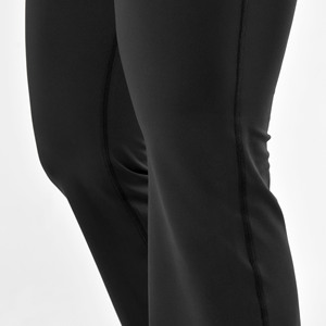 High Waist <b>Flared</b> Leg Yoga <b>Leggings</b> Solid Color Full Length Spandex Nylon Women's Pants With Pockets Elastic Waist - Product Image 5