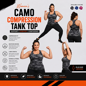Custom OEM Women Camo Compression Tank Top Racerback Sports <b>Singlet</b> Top Ladies Quick Dry Training Vest Yoga Sleeveless Top Women - Product Image 5