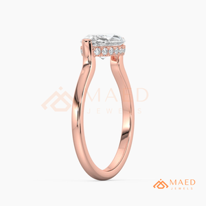Rose Gold Marquise Moissanite <b>Solitaire</b> <b>Ring</b> moissanite Diamond Bridal Jewelry Women USA Anniversary - Product Image 6