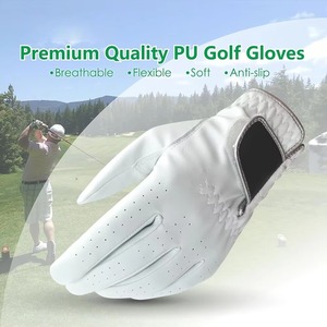 Guantes de Golf Blancos Personalizados de Cuero Cabretta para Hombre, Duraderos, de Alta Calidad, Ligeros y Ajustables - Product Image 2