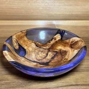 Tazón para Ensalada Expandible de Madera Natural y Resina, Hecho a Mano, Ecológico, Estilo Costero, de Buena Calidad para Uso en el Hogar y Restaurantes - Product Image 3