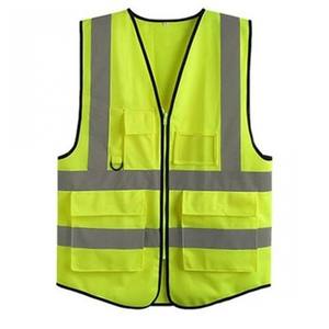 Chaleco de Seguridad Reflectante Fluorescente de Alta Visibilidad, de Poliéster, con Múltiples Bolsillos, Resistente al Agua, para Construcción y Seguridad Vial - Product Image 2