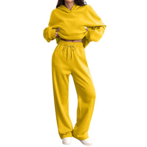 Chándal de invierno extragrande para mujer, ligero, con hombros caídos, talla grande, chándal personalizado, ropa deportiva informal a la moda - Product Image 3