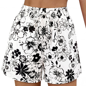 Shorts de plage élégants et tendance pour femmes, protection UPF 50+, séchage rapide, respirants, anti-odeurs, couleur unie, 140g - Product Image 4