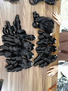 2024 Super Double Funmi Bouncy Curls 100% Extensión de cabello humano virgen 100 gramos Máquina Doble trama para todos los colores - Product Image 2