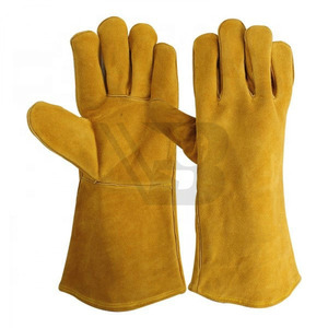 Guantes de Trabajo de Soldadura de Cuero de Doble Capa de Alta Calidad, Guantes de Seguridad Multiusos de Cuero para Hombre y Mujer, MOQ Bajo - Product Image 6