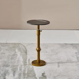 Mesa de Cóctel Imperial de Aluminio de Alta Calidad, Mueble Premium con Detalles Metálicos, Mesa Auxiliar para el Hogar, Hotel, Vino y Bebidas, Latón - Product Image 4