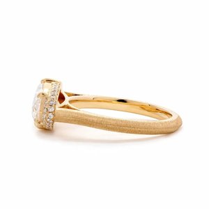 Anillo Ajustable de Plata de Ley 925 Chapado en Oro con Diamante Cultivado en Laboratorio, Joyería Fina Elegante, Regalo Clásico para Mujer - Product Image 1