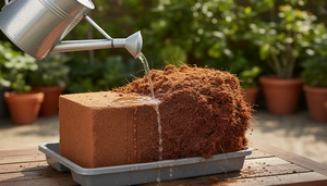 Bloc de fibre de coco biodégradable à haute rétention d'eau, substrat de compost organique pH 5.8-6.8, 5kg, 30x30x12cm, pour jardin et semis - Product Image 6