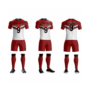 Uniformes de Fútbol Personalizados al por Mayor con Logotipo OEM, Conjunto de Camiseta y Pantalones Cortos de Fútbol para Hombre, de Poliéster que Absorbe la Humedad, para Deportes de Equipo - Product Image 5