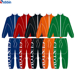 Conjunto de Chaqueta y Pantalones Cortavientos de Nailon Personalizados, Chaqueta con Cierre y Cuello Alto, Pantalones Deportivos Casuales con Cintura Elástica - Product Image 2